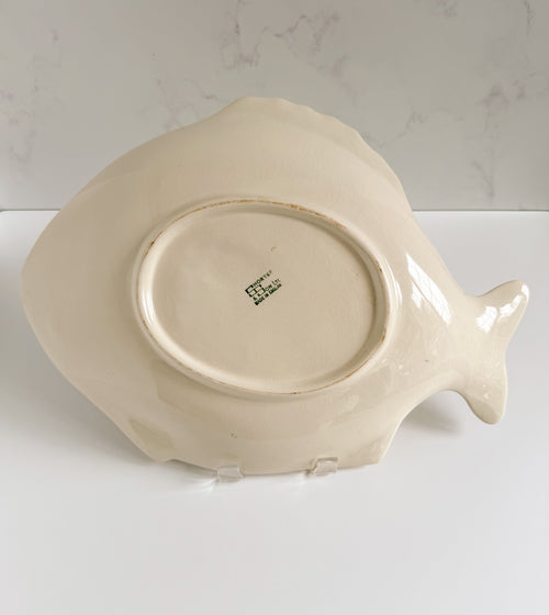 Vintage H.J. Wood Fish-Shaped Serving Platter – Hand Painted English Pottery